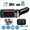 Bluetooth Car Kit Car Bluetooth 5 0 FM S￤ndar Kit Mp3 Modator Player Wireless Hands O RECITEL DUAL USB FAST LARGER 3 1A DROP DHLF6