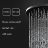 Gesti per la doccia da bagno Becola opaca con doccia nera Guida Abs Abs Plastic Plash Plastic Fashion Black Rainfall Tough 221103