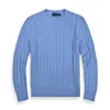 Polo classique à col rond pour homme, pull tricoté en coton, décontracté et chaud, nouvelle collection 2023
