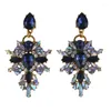 Orecchini pendenti Boho Etnico Lusso Cristallo Strass Goccia Donne Multicolore Geometric Statement Femme Jewelry Earings