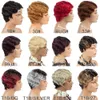 Synthetic Wigs Finger Wave Wig Synthetic Curly Hair Wigs Short Vintage Ombre Pixie Cut Wig For Black Women Perruque Cosplay T221103