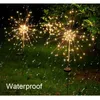 Strings LED Solar Light Smart Control Firework Lamp 90 Lichten kralen Waterdichte kerstdecoratie voor buiten-/tuinsfeer