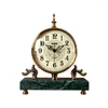 Horloges de table STYLE EUROPÉEN HORLOGE VINTAGE LUXE SILENCIEUX CRÉATIF BUREAU ALARME SALON RELOGIO DE MESA HOME DECOR DA60ZZ