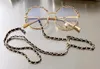 Goudbruine retro ronde zonnebrillen met ketting dames bril Summer zonnebril UV400 Bescherming Eyewear WTH Box1076409