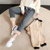 女性のズボンcapris oumengka winter厚い子羊皮カシミア温かい女性カジュアルコットンルーズハーランロングズボンS-5xl 3xl 4xl 221103