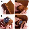 Titta på Boxes Box 3 Grids Fashion Portable Multipurpose Wristwatch Holder Organizer Roll Display Case