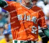 College Baseball trägt 2021 Miami Hurricanes Baseball-Trikots Ryan Braun Yasmani Grandal Alex Fernandez ADRIAN DEL CASTILLO RAYMOND GIL GREEN