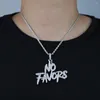 Chaînes de haute qualité arrivé lettre hip hop pas de faveurs pendentif de charme avec or argent plaqué hommes hiphop bijoux initiaux en gros