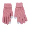 Automne/Hiver Antidérapant Chaud Écran Tactile Gants Femmes Hommes Thermique Faux Laine Stretch Tricot Mitaines 2 pcs une paire369n520B276A