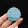 Colliers pendentifs Colliers pendentifs Charms Agates bleues naturelles Mtishape Amazonites Connecteurs pour la fabrication de bijoux de bricolage Collier Bracel Dhoud