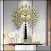 Wall Clocks Wall Clocks Clock Living Room European Modern Minimalist Fashion Creative Peacock Decoration Silent Wa1 Drop Delivery 20 Dhxru