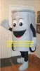 Hard-working Mascot Costume Gray Bin Container Garbage Can Ash-Bin Trash Waste With Bright White Eyes Big Black Mouth No.5665 FS