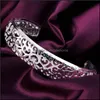 Bangle Bangle Buyin B144 Sier Color Jewelry Factory Direct Elegant Fashion Women Simple Retro Armband Drop Delivery Armband DHTWK