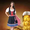 Sukienki swobodne sukienkę damską Sweter damski Cospaly Cospaly Ethnic Top Split Fartuch Off ramię Oktoberfest dla koktajlowych imprezę koktajlową