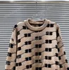 xinxinbuy m￤n designer hoodie tr￶ja dubbel bokstaven jacquard paris bomull kvinnor svart vit khaki s-2xl