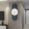 Wall Clocks Luxury Metal Clock Modern Design Mute Iron Wrought Battery Digital Nightstand Home Decor Wanduhr Klok C