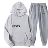 Män Sweatsuit ess Designer Tracksuit Hoodie Sweatshirts Black White Autumn Winter Jogger Sporting Suit Mens Sweat Tracksuits Set Plus Size S-3XL