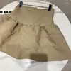 Saias saia de bolha de cintura alta mulher 2022 Design de várias camadas de verão Mini-khaki curto