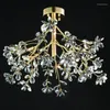 Ljuskronor Kostking Flower Design Modern Crystal Chandelier Lights AC110V 220V Chrome vardagsrum sovrumslampa