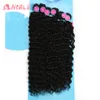 Syntetiska peruker Star Afro Kinky Curly Weave Bundles Synthetic 6Ps/Lot 20 22 24 tum Nature Color Wavy 221103