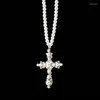 Pendant Necklaces XIAOSANG 2022 Fashion Pearl Cross Style Choker Necklace On The Neck Beads Chain For Women Jewelry