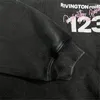 Мужские капюшоны Осенняя зима негабаритная вымытая черная винтажная rrr123 толстовины мужчины женские топы держат теплый слой