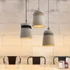 Lampes suspendues Vintage Ciment Lumières Led Corde Lampe Suspendue Loft Industriel Décor À La Maison Salon Cuisine Bar Café Luminaires