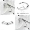 Bangle Bangle Vintage Opening Adjustable Couples Handshake Bracelet For Women Men Fashion Retro Charming Wedding Je G0F9 Drop Delive Dh0Yr