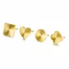 Orecchini a carico rotondo quadrato Orecchini in oro in oro inossidabile in acciaio inossidabile per le orecchie per clip per uomini Women Hip Hop Fashion Jewelry