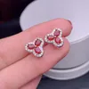 Stud -oorbellen kjjeaxcmy fijne sieraden 925 sterling zilver ingelegde natuurlijke smaragd ruby ​​schattige damesondersteuning detectie mode