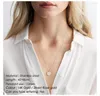 Colares pendentes kaifanxi-necklace 2 peças para mulheres sem escurecer 316l aço inoxidável feminino minimalista Chaker