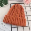 Autumn Winter Hats for Women Girls Wool Blided Knit Wool Par Cap Lady Thread Sticked Beanie Chapeau Femme