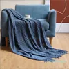 Nordic Sofa Decken Hotel Bett Handtuch Decke Quaste Schal Bean Beruhigende Reise Pucken Gestrickte Solide Bettwäsche Blatt Weiche Quilt Abdeckung Nickerchen Decken Geschenke