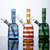 Flaschenförmige Glasbongs, Wasserpfeifen, Eis-Perc-Perkolator-Bong, 14-mm-Innengewinde, Wasserpfeifen, Öl-Dab-Rigs-Bong mit Schüssel und diffusem Downstem
