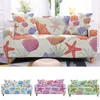 Stoelbedekkingen Starfish Shell Stretch Sofa Cover for Living Room Sectionele bank Elastische fauteuil Slipcovers Loveseat 2/3 zeur