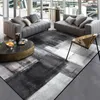 Tapis abstrait noir gris couleur tapis imprimé style chinois peinture douce pour salon paillasson tapis anti-dérapant tapis de sol