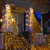 Strings 9x3,5 m Star String Light 320 LED Cascade Arbre de Noël avec guirlande Topper pour la décoration de vacances de fête