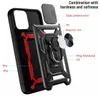 Slide Camera Lens Protect Phone Cases for iPhone 14 13 12 Pro Max Military push window shockproof phone cover