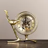 Table Clocks Pure Copper Sitting Clock And Watch Decoration Living Room TV Cabinet Office Gift Home Standing