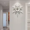 Relojes de pared arte creativo reloj simple dise￱o moderno de lujo de metal silencioso sala de estar digital dormitorio relajante decoraci￳n del hogar 6