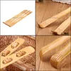 Set manicure per unghie Bamboo Masr Back Scratcher Corpo in legno Stick Roller Grattaschiena Drop Delivery Salute Bellezza Nail Art Salon Dhept