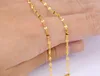 Chaînes Pure 24K Yellow Gold Blade Chain Necklace / 999 Arrival Women Necklace 4g