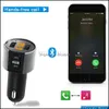 Zestaw samochodowy Bluetooth samochód mp3 odtwarzacz Bluetooth Hands Zestaw FM nadajnik papieros Impród podwójny USB Detekcja akumulatorowa Bateria u dhi5u