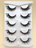 Cat Eye False Eyelashes Wispy Natural 3D Faux Mink Lashes Eye End Lelongen Fluffy Thick Handmad Lash 5 Par Pack