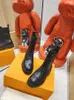Luxury Designer Women Boots Territory Boots Leather Flat Ankle Boot Fashionabla och bekv￤m storlek 35-40