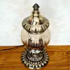 Bordslampor turkiska retro glaslampa kaffekapa restaurang amerikansk klassisk skrivbord f￶r sovrum sovrum belysning