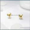 Stud Stud 316L roestvrij staal liefde oorbellen kwaliteit voeding perzik hart kleine hypoallergene oor sieraden drop levering dhqdj