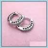 Orecchini a cerchio Huggie Huggie Huggie Box originale per Pandora 925 Sterling Sier Piccolo Ear Donne Earring Orening336V Dleive per caduta 202 DHRQU