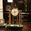 Horloges de table horloge à pendule de luxe métal or marbre Antique Vintage nordique bureau bureau montre salon décoration