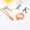 Kedjor Plain Heart Engravable Memorial Cremation Ashes Urn Necklace Chain Pendant Keepaske Cremains Holder Locket Jewelry Gold